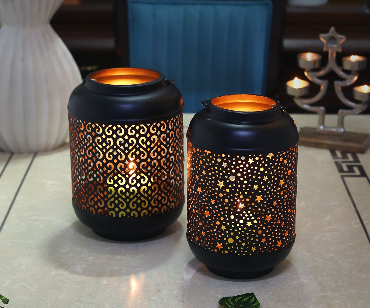 Noor Star Patterned Lantern
