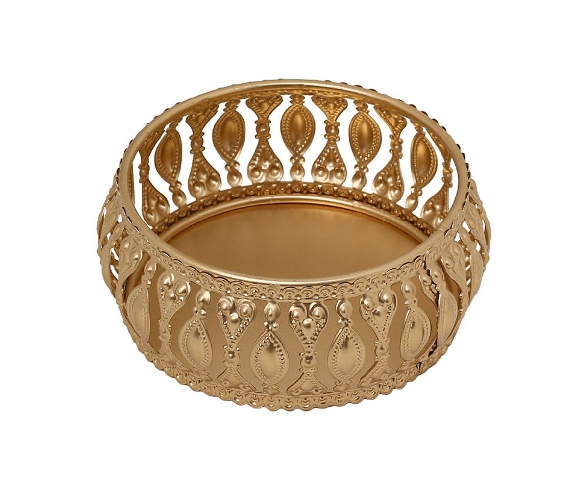 Traditional Brass Cutwork Bowl