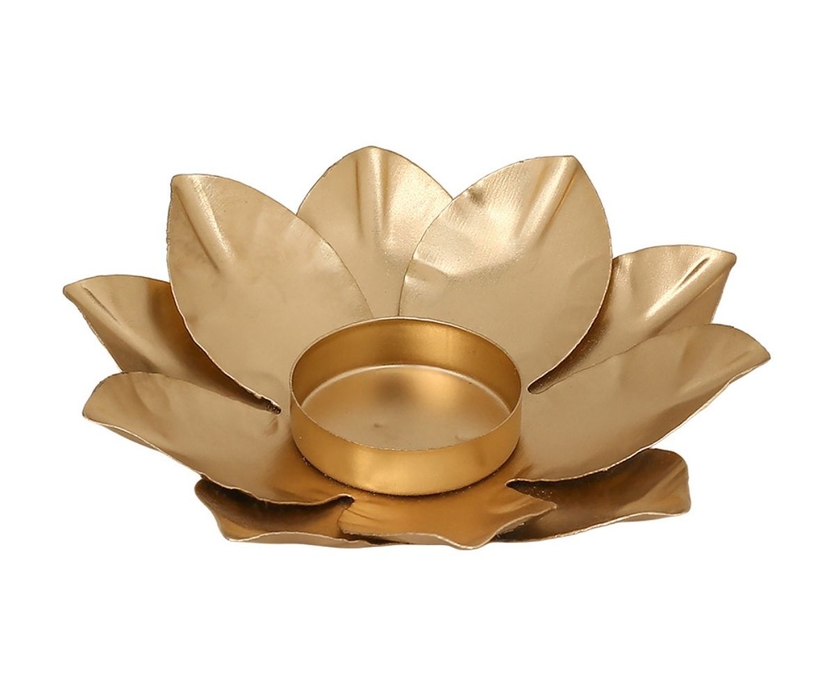 Lotus Metal Votive Candle Holder